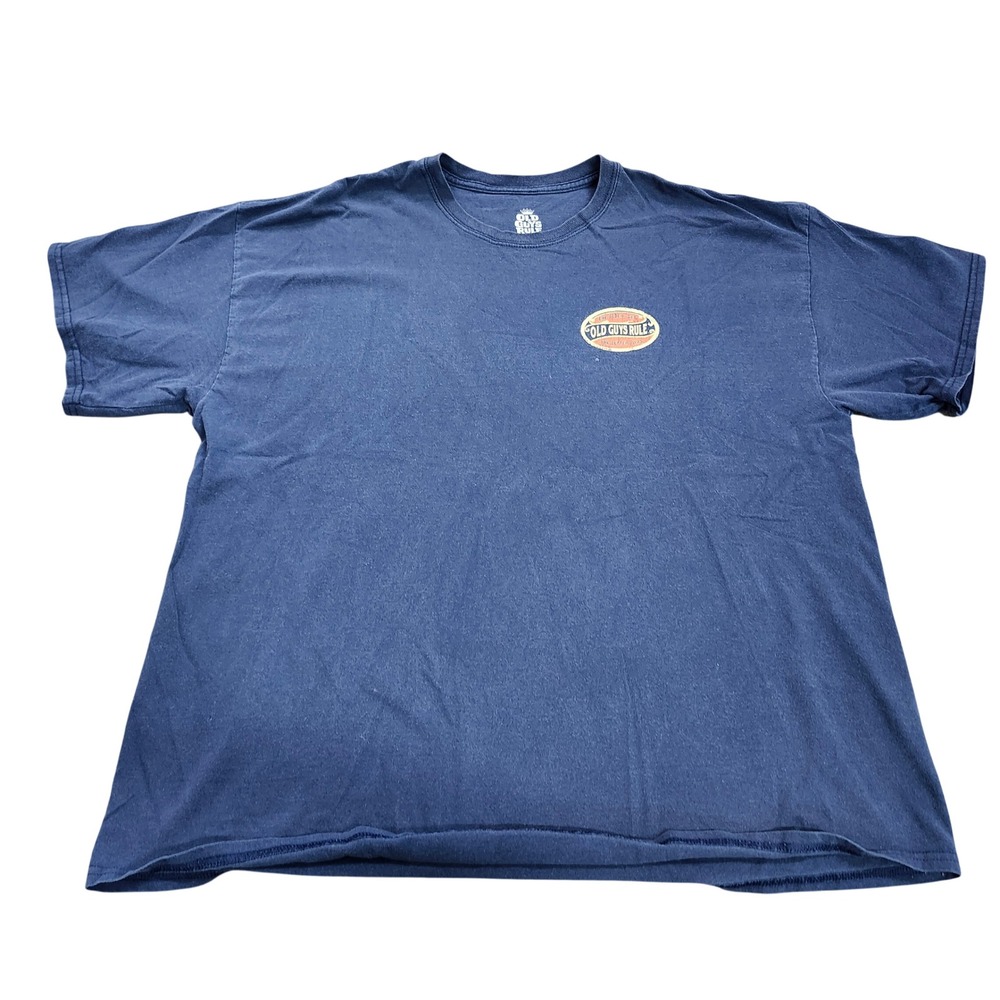Old Guys Rule T Shirt Mens 2XL Navy The Older I Get Better I Was Graphic